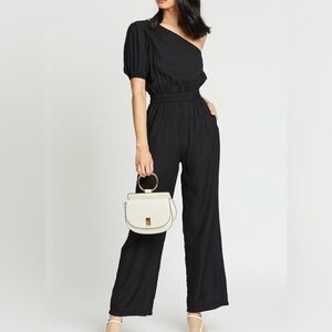 NWT MVN THE LABEL Black One-Shoulder Jumpsuit